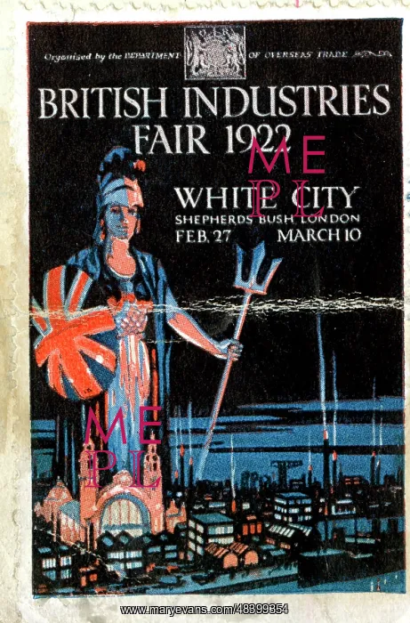 : Cinderella stamp, British Industries Fair, White City, 1922 : Cinderella stamp, British Industries Fair, White City, 1922