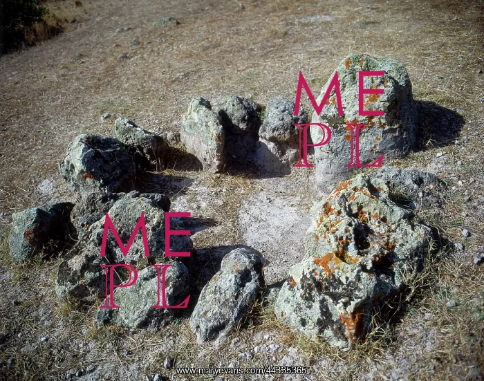 : Circle of stones, probably used : Circle of stones, probably used