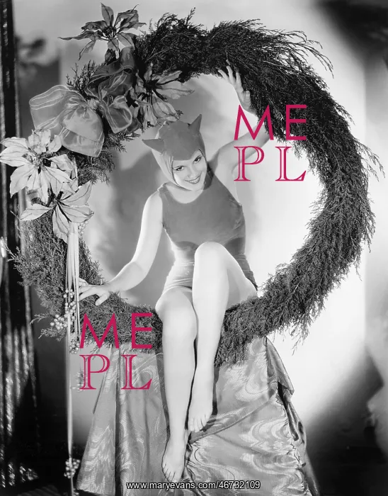  : Circling in on the devil, a young woman sits in a wreath