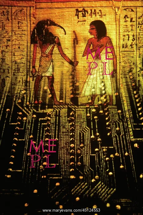 : Circuit and Scene on Egyptian Scroll God Thoth Inventor : Circuit and Scene on Egyptian Scroll God Thoth Inventor