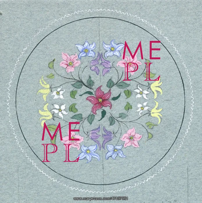  : Circular design of various clematis