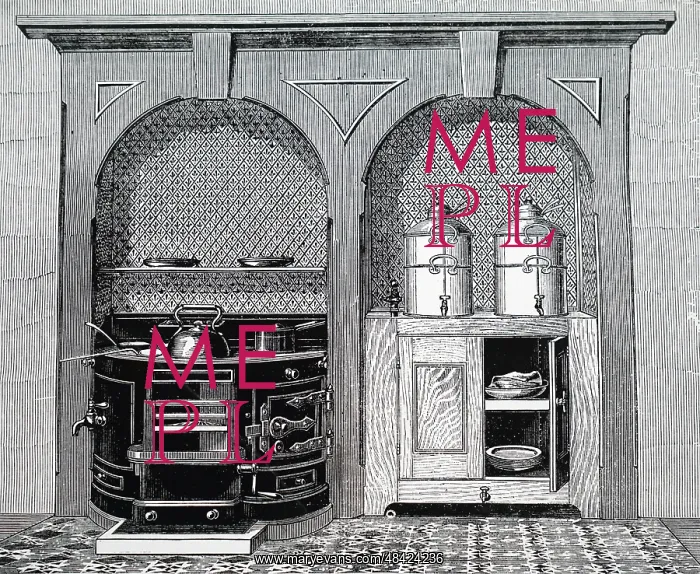 : Circular fronted stove with wedge-shaped boiler : Circular fronted stove with wedge-shaped boiler