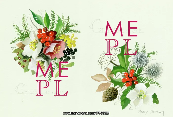 : Two circular motifs of assorted flowers : Two circular motifs of assorted flowers