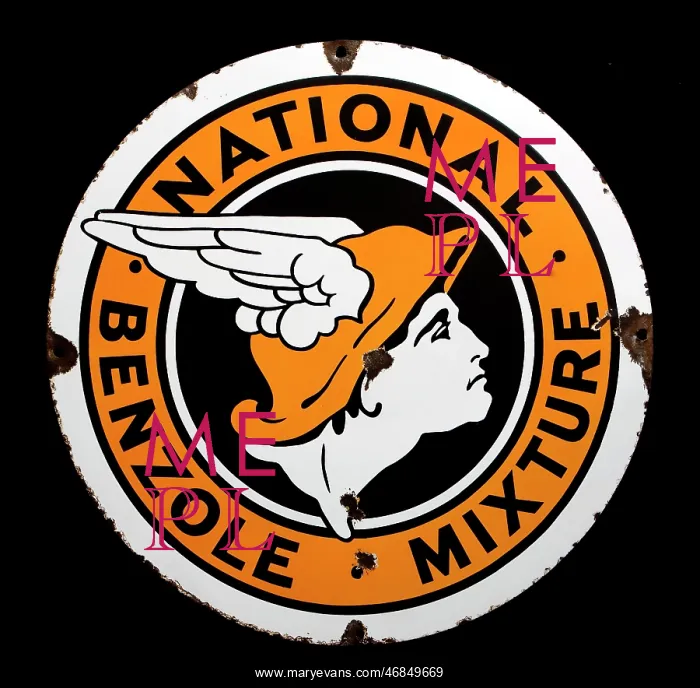: Circular sign for National Benzole Mixture : Circular sign for National Benzole Mixture