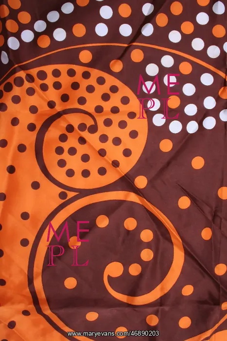 : Circular spot and spiral patterned headscarf : Circular spot and spiral patterned headscarf