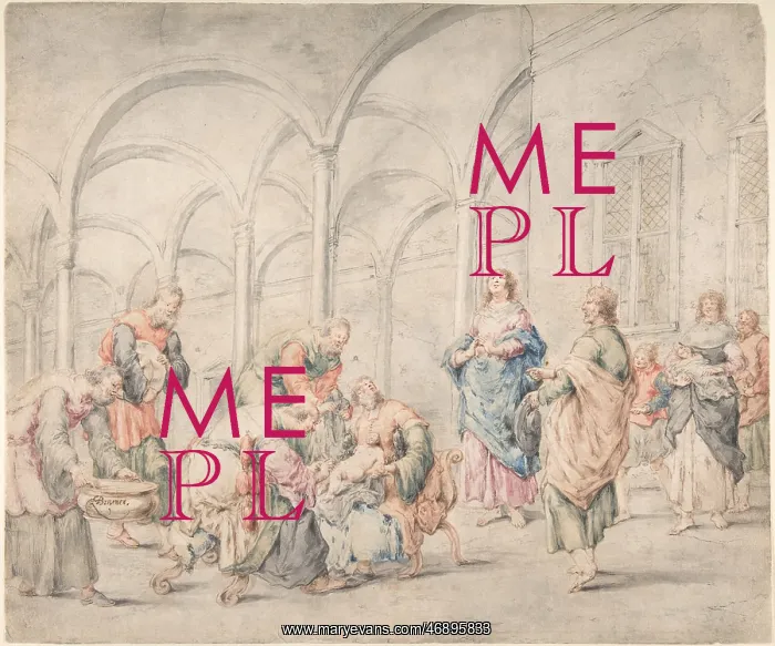 : The Circumcision, 1611?74, Point of brush, watercolor : The Circumcision, 1611?74, Point of brush, watercolor