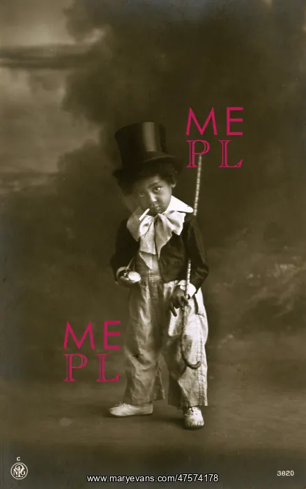 : A circus child smoking a cigarette : A circus child smoking a cigarette
