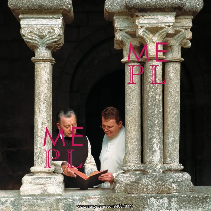 : Cisterciane monks in the cloister : Cisterciane monks in the cloister