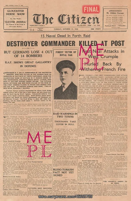 : The Citizen Commander Jolly killed during raid on the Firth : The Citizen Commander Jolly killed during raid on the Firth