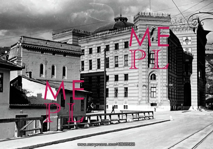 : City hall and prison of Sarajevo, 1914 : City hall and prison of Sarajevo, 1914