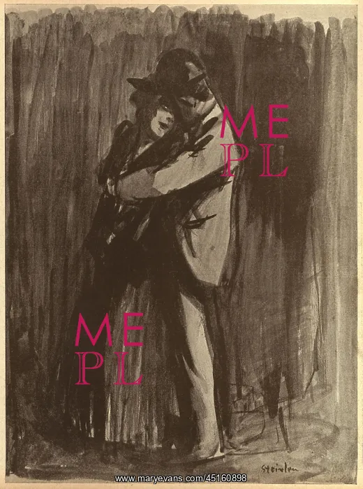 : City Love. A sketch of a man embracing his wife in the city : City Love. A sketch of a man embracing his wife in the city