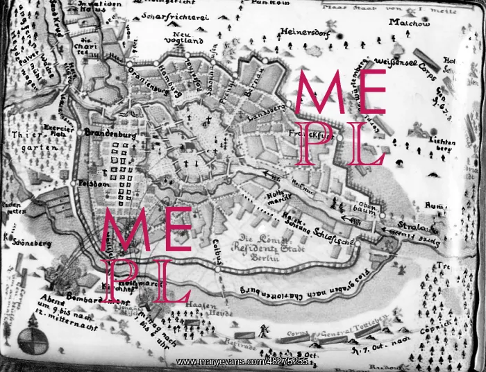  : City map of Berlin, 1760