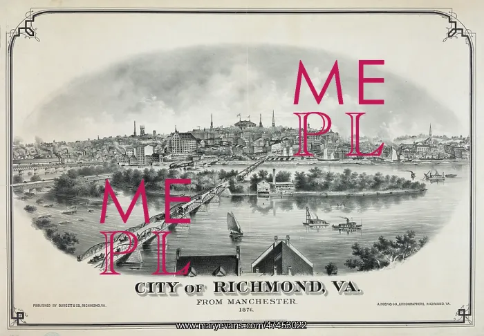  : City of Richmond, VA - from Manchester - 1876