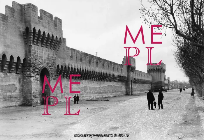 : The city walls of Avignon, 1930 : The city walls of Avignon, 1930