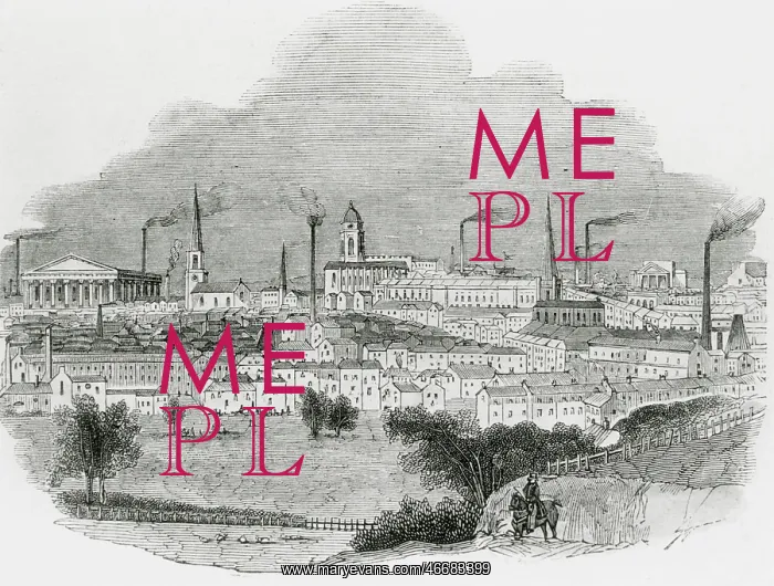 : Cityscape of Birmingham 1847 : Cityscape of Birmingham 1847