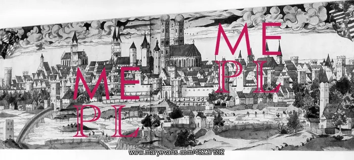 : Cityscape of Munich, 1570 : Cityscape of Munich, 1570