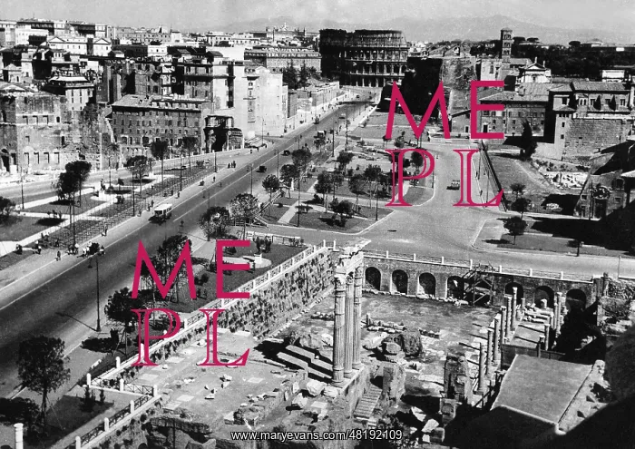 : Cityscape of Rome, 1938 : Cityscape of Rome, 1938
