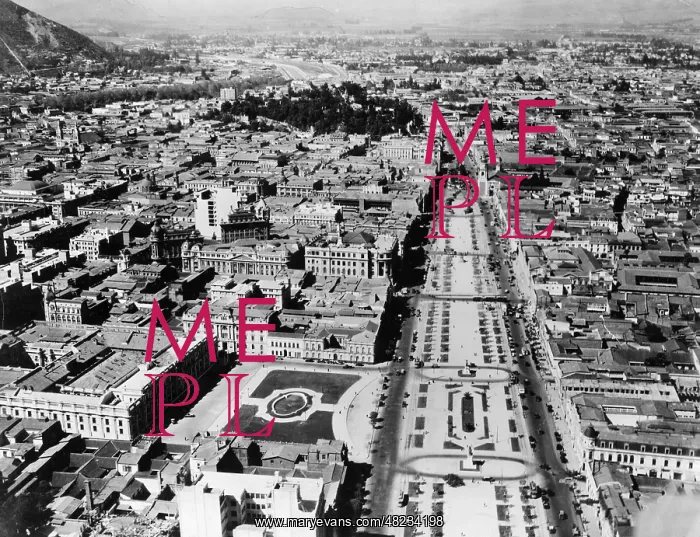 : Cityscape of Santiago de Chile, 1932 : Cityscape of Santiago de Chile, 1932