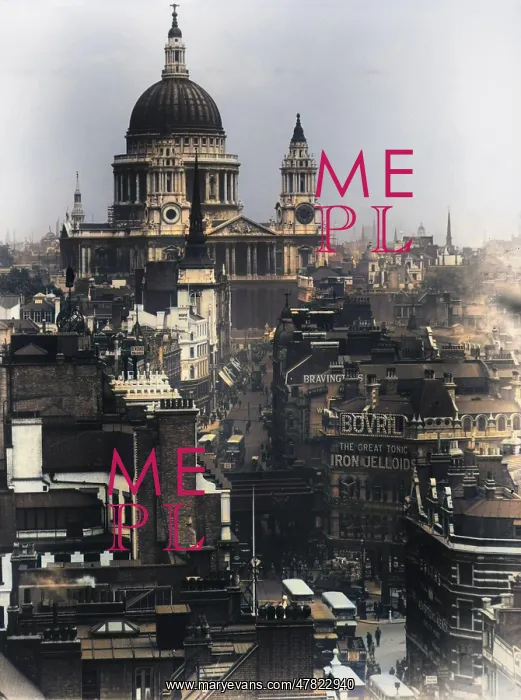 : Cityscape view of Ludgate Circus and St Pauls Cathedral : Cityscape view of Ludgate Circus and St Pauls Cathedral