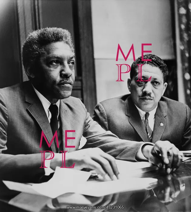 : Civil Rights leaders Bayard Rustin and Dr. ?