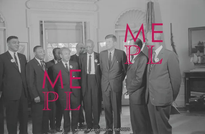 : Civil rights leaders meet with President John : Civil rights leaders meet with President John