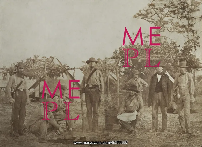 : US Civil War, 1861. Confederate camp, Warrington : US Civil War, 1861. Confederate camp, Warrington