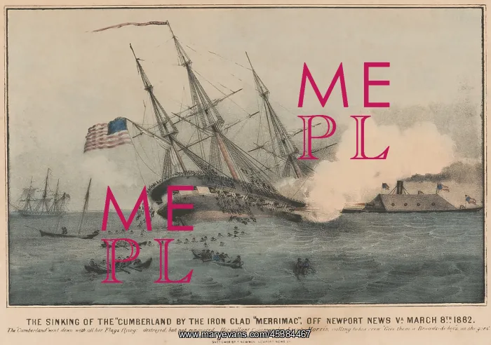: US Civil War, Battle of Hampton Roads, March : US Civil War, Battle of Hampton Roads, March
