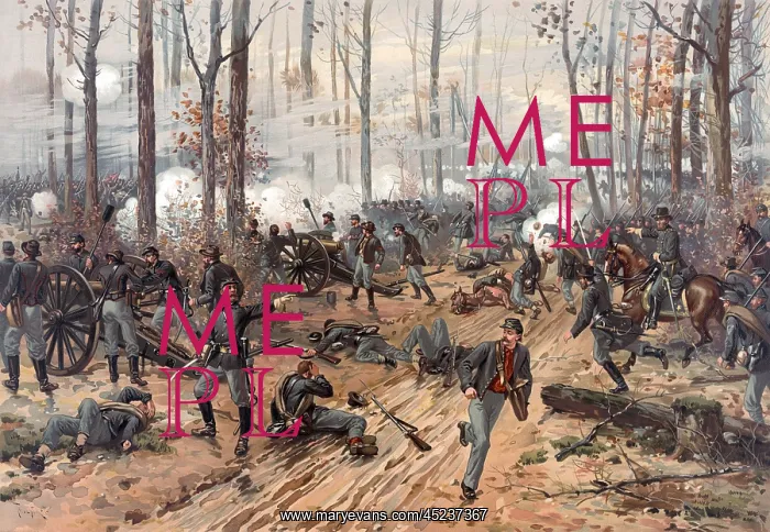 : The Civil War. The battle of Shiloh. Chromolithograph ? : The Civil War. The battle of Shiloh. Chromolithograph ?