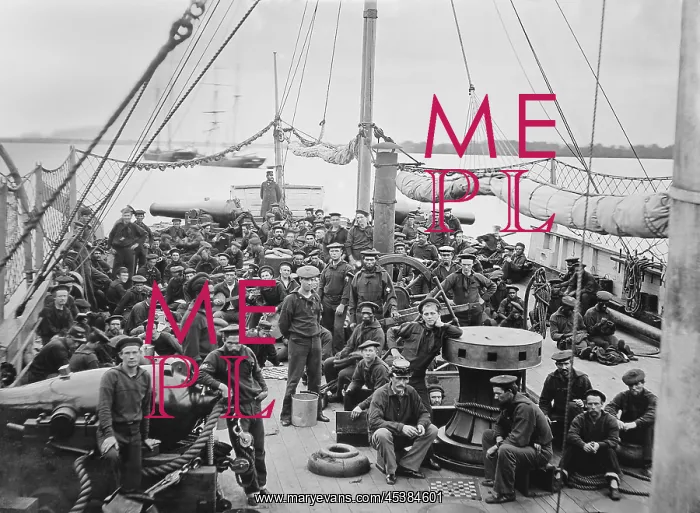 : US Civil War. The crew of the USS Mendota : US Civil War. The crew of the USS Mendota