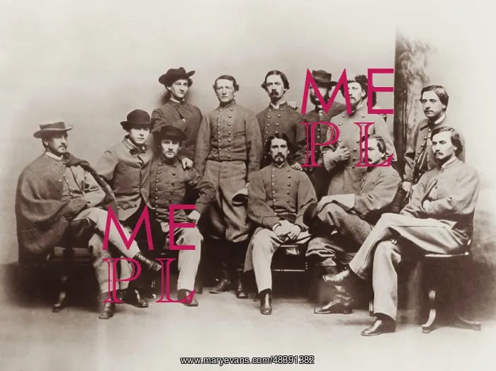 : Civil War group picture of Confederate Colonel : Civil War group picture of Confederate Colonel