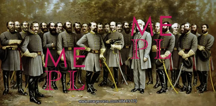 : Civil War print of General Robert E. Lee and : Civil War print of General Robert E. Lee and