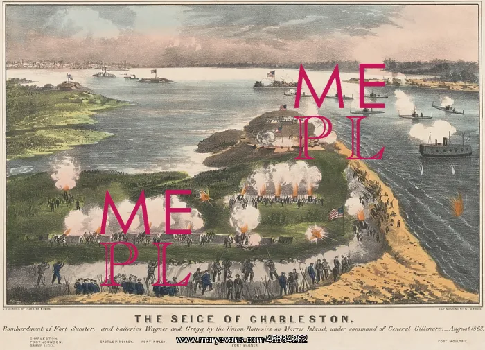 : US Civil War. Siege of Charleston, August : US Civil War. Siege of Charleston, August