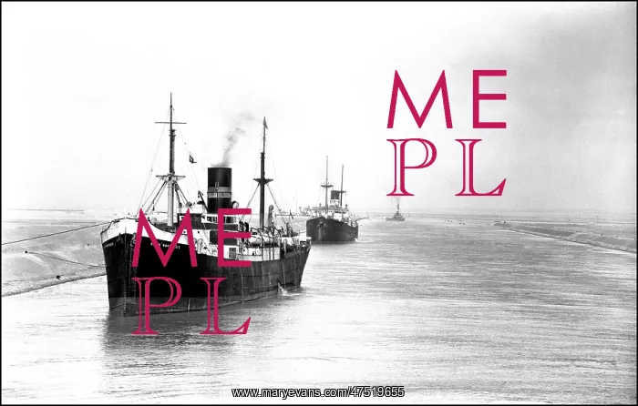 : Clan Mackenzie steamship on the Suez Canal, Egypt : Clan Mackenzie steamship on the Suez Canal, Egypt