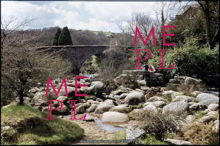 : Clapper Bridge, Dartmeet, Widecombe in the Moor, Teignbridge : Clapper Bridge, Dartmeet, Widecombe in the Moor, Teignbridge