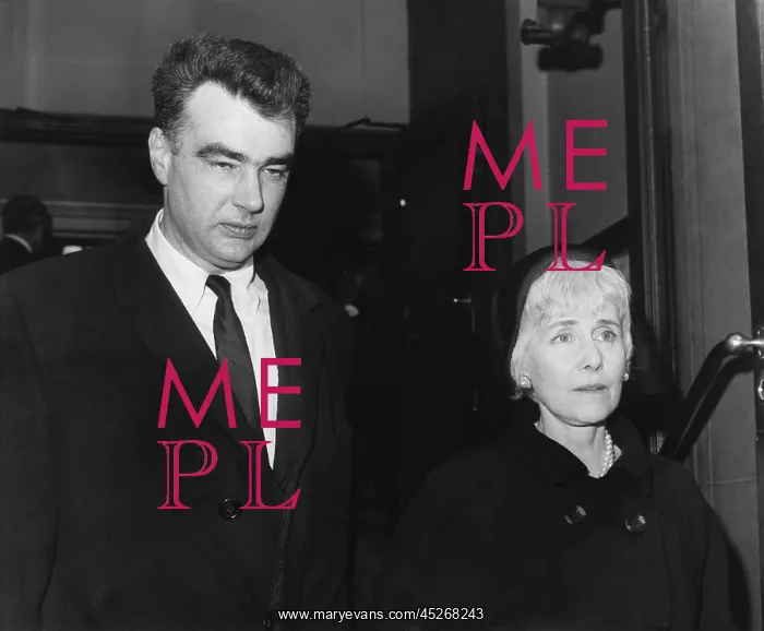 : Clare Booth Luce attends a memorial service for : Clare Booth Luce attends a memorial service for