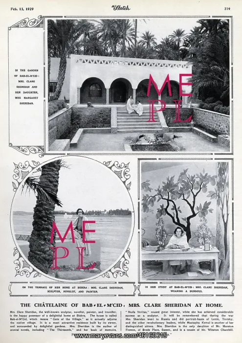 : Clare Sheridan at Bab-El-M'Cid : Clare Sheridan at Bab-El-M'Cid