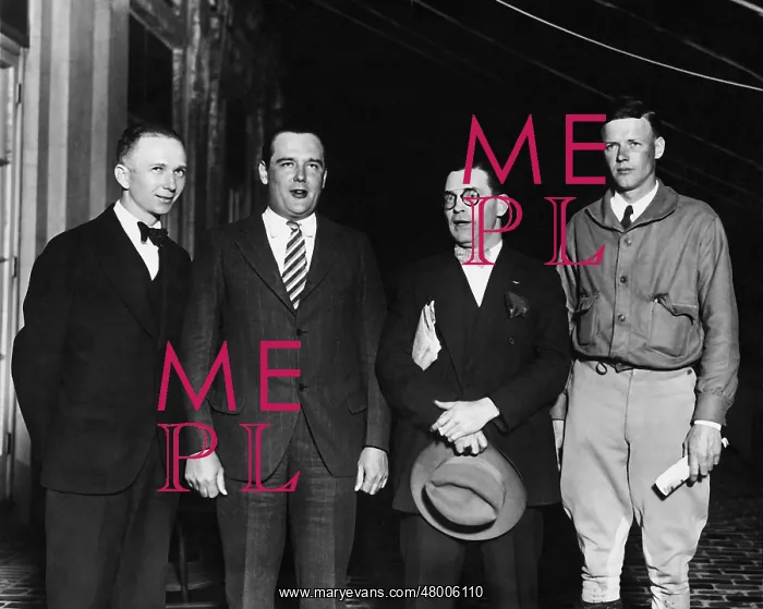 : Clarence Chamberlin, Lloyd Bertaud, Lieutenant Neville and C : Clarence Chamberlin, Lloyd Bertaud, Lieutenant Neville and C