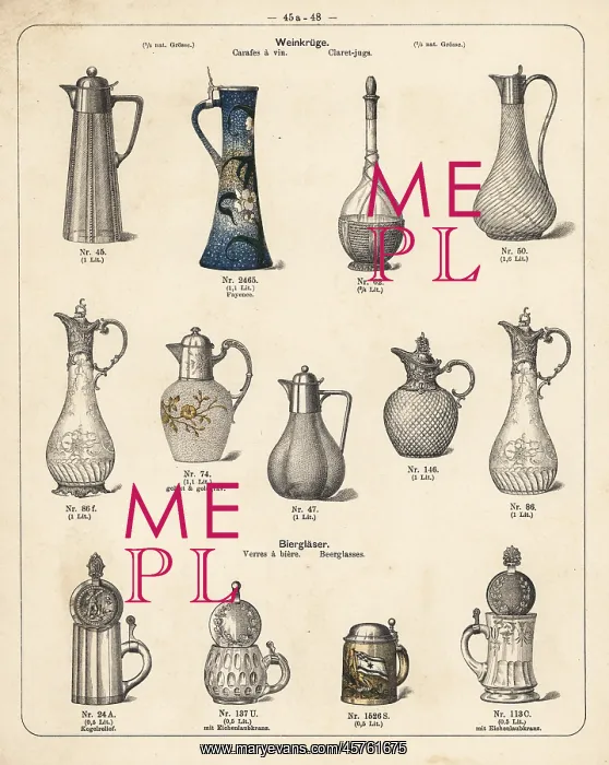 : Claret jugs and beer glasses : Claret jugs and beer glasses