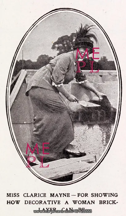 : Clarice Mayne laying the first brick of the Karsino : Clarice Mayne laying the first brick of the Karsino