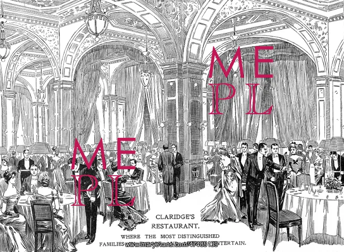 : Claridge's restaurant, 1907 : Claridge's restaurant, 1907