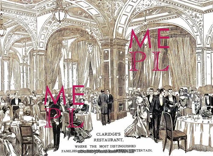 : Claridge's restaurant, 1907 : Claridge's restaurant, 1907
