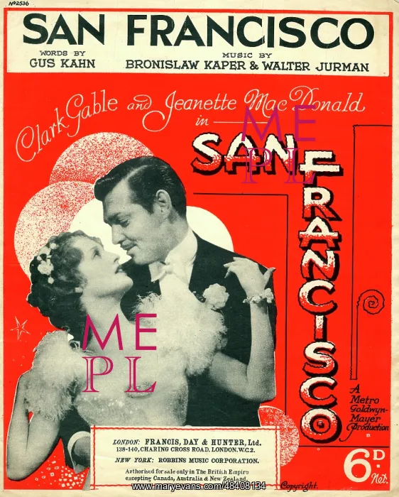 : Clark Gable and Jeanette MacDonald in San Francisco : Clark Gable and Jeanette MacDonald in San Francisco
