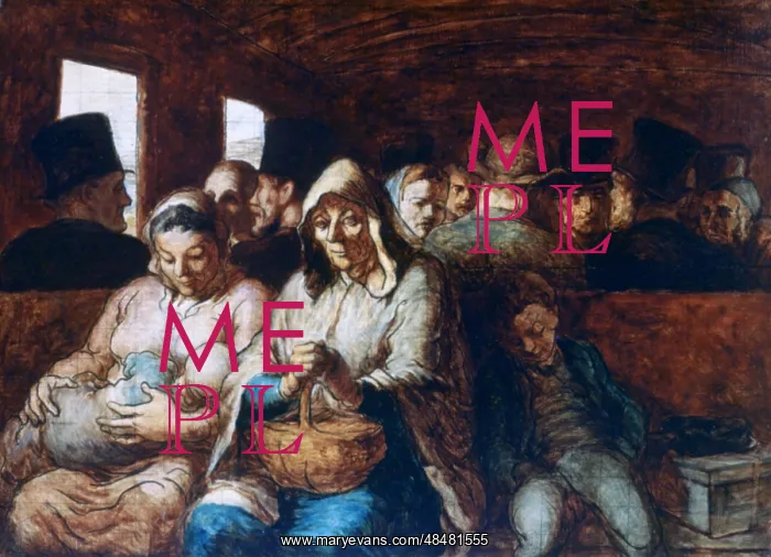 : The Third Class Carriage Artist: Honore Daumier : The Third Class Carriage Artist: Honore Daumier