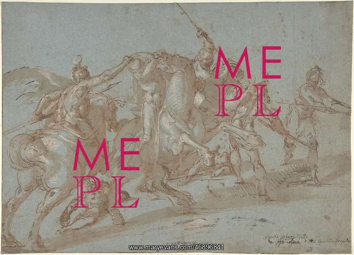 : Classical Battle Scene; Verso: Peter and John : Classical Battle Scene; Verso: Peter and John