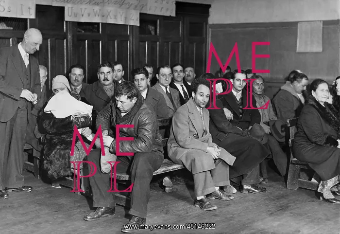 : Classroom with unemployed, 1931 : Classroom with unemployed, 1931