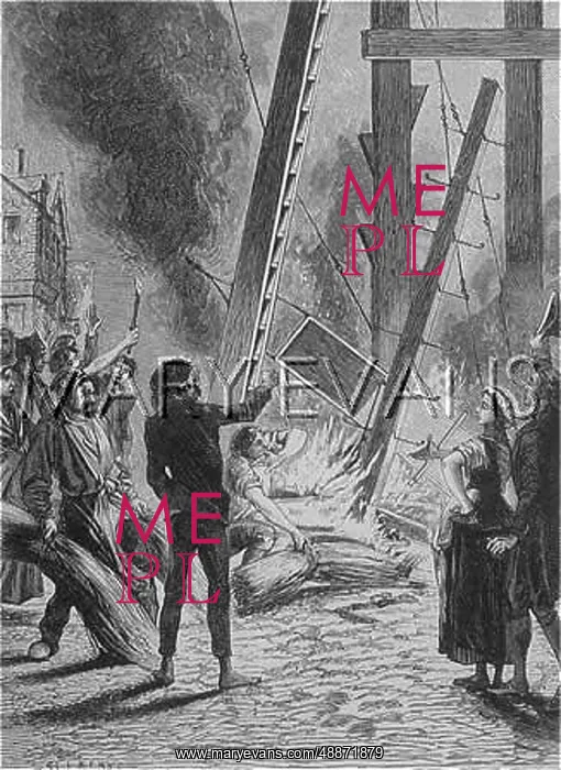 : Claude Chappe Telegraph Burnt by Mob : Claude Chappe Telegraph Burnt by Mob