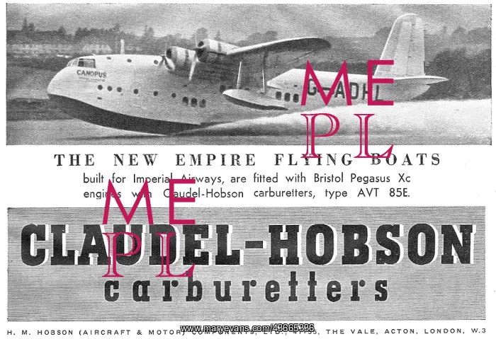 : Claudel-Hobson Aero Engine Carburetter : Claudel-Hobson Aero Engine Carburetter
