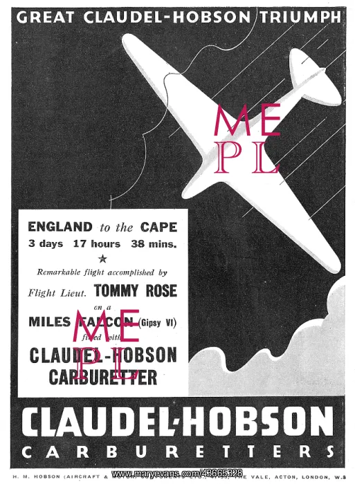 : Claudel-Hobson Aero Engine Carburetters : Claudel-Hobson Aero Engine Carburetters