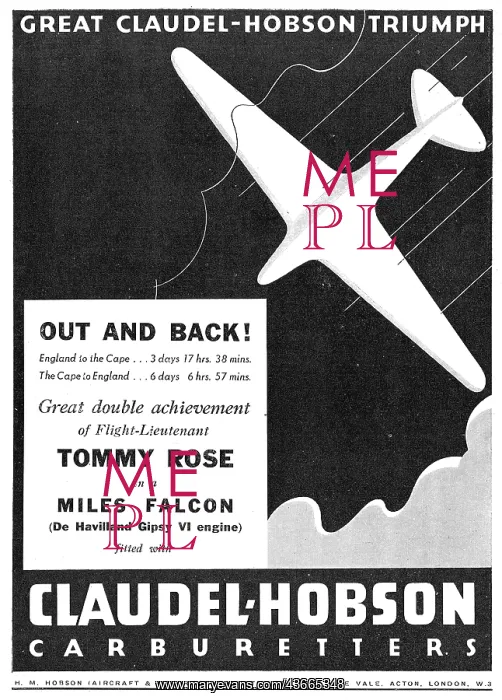 : Claudel-Hobson Aero Engine Carburetters : Claudel-Hobson Aero Engine Carburetters