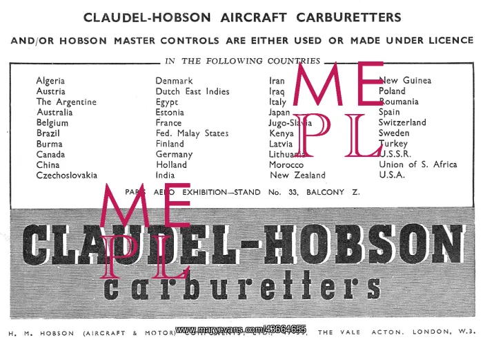  : Claudel-Hobson Carburetters